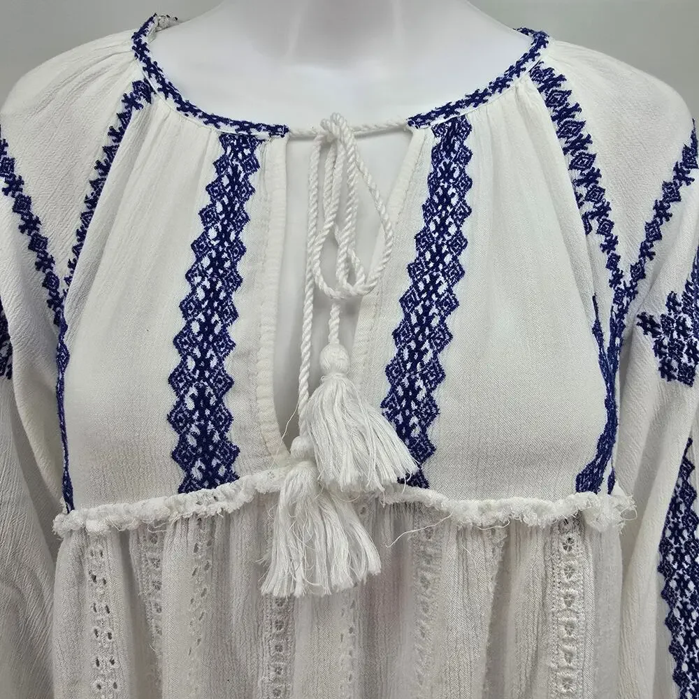 Free People Wild Horses Mini Dress White S - Picture 4 of 7